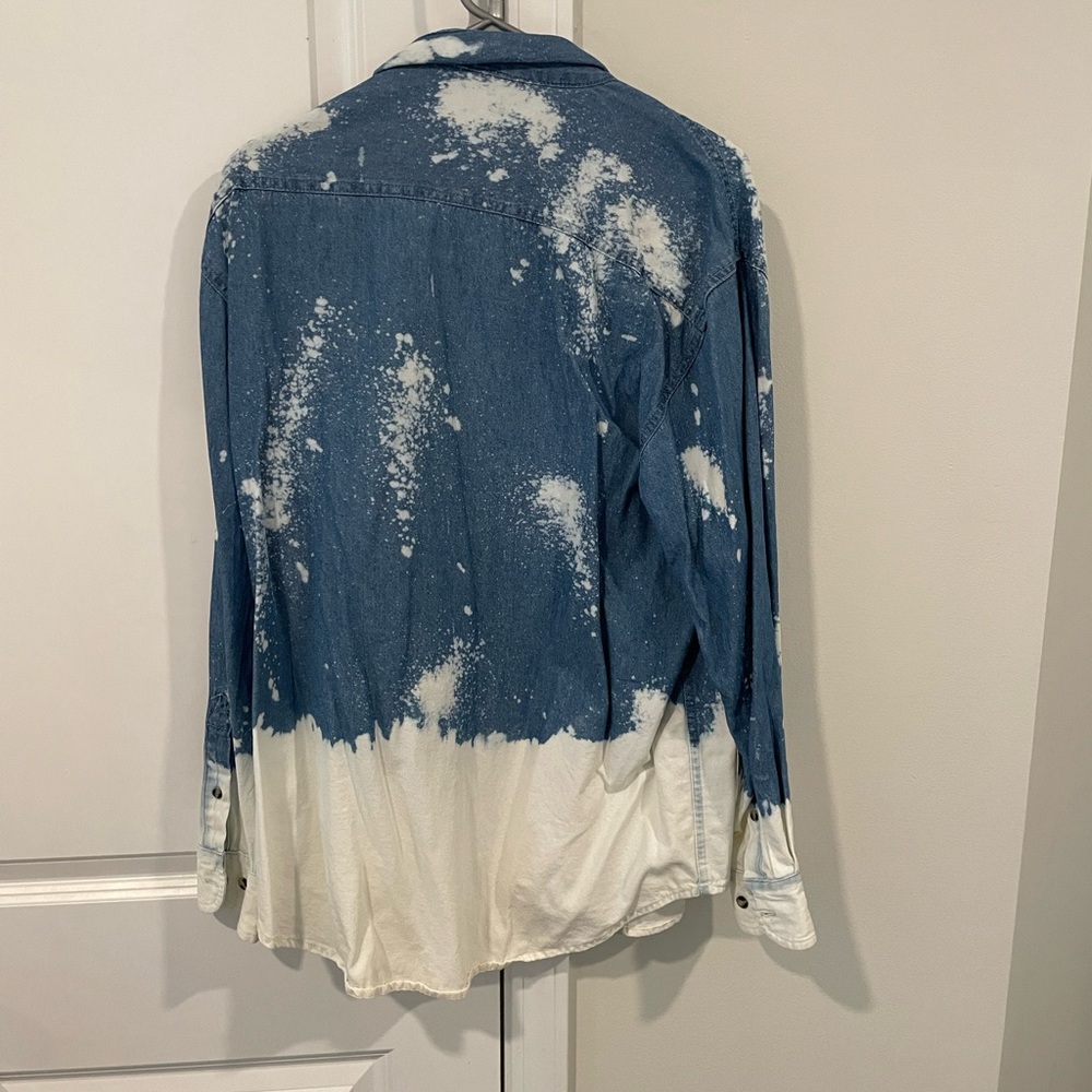 Bleached Denim Shacket - Picture 2 of 2